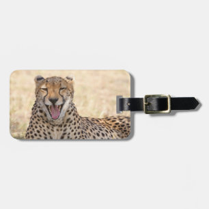 Yawning Cheetah Bagagebricka