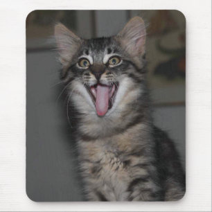 Yawning Kitten Mouse Pad Musmatta