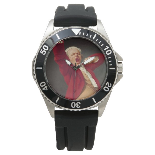 Yawning Man (Self-Porträtt) (av Joseph Ducreux) Armbandsur (Framsida)