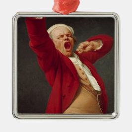 Yawning Man (Self-Porträtt) (av Joseph Ducreux) Julgransprydnad Metall