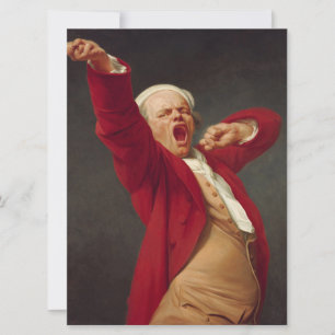 Yawning Man (Self-Porträtt) (av Joseph Ducreux) Kort