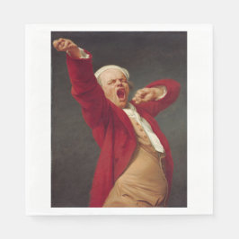 Yawning Man (Self-Porträtt) (av Joseph Ducreux) Pappersservett