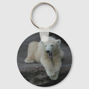 Yawning Polar björn unge Nyckelring