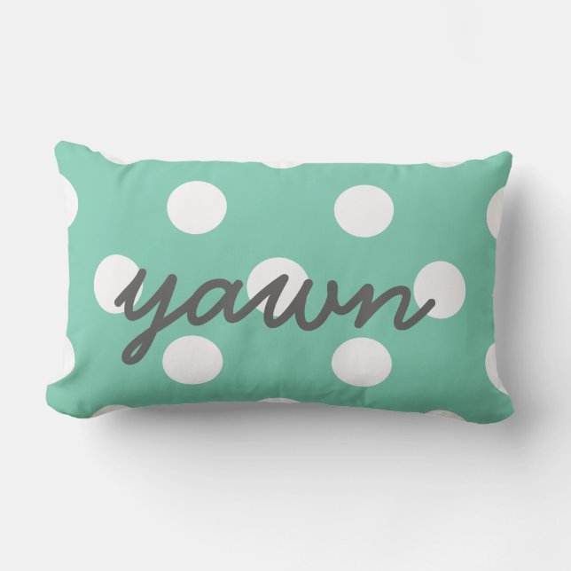 Yawning Polka dots Valfri Färg Lumbarkudde (Framsida)