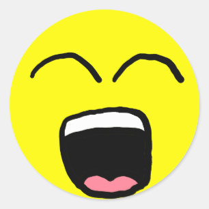 Yawning Sticker Runt Klistermärke