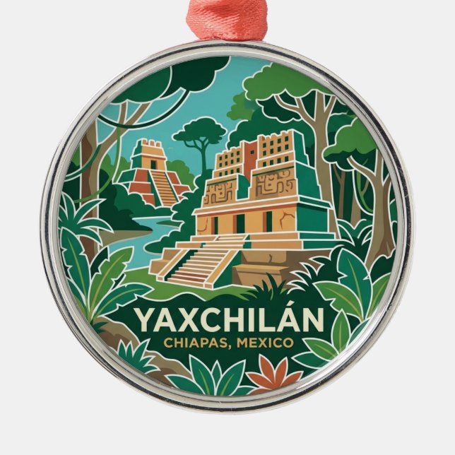 Yaxchilán Mexiko Julgransprydnad Metall (Framsidan)