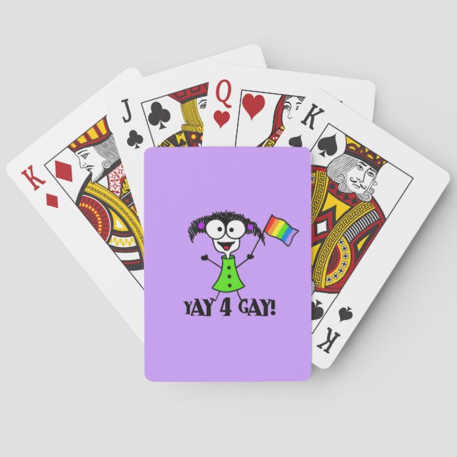 Yay 4 bög spel kort (Baksidan)