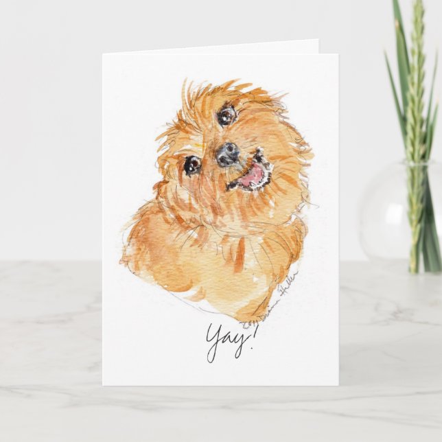 YAy! b'day hundtankar för kort YDP (Framsida)