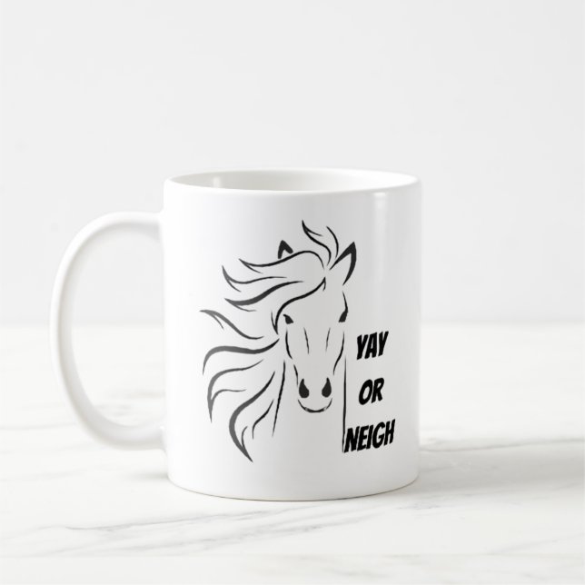 Yay eller Neigh Kaffemugg (Vänster)