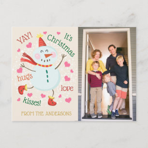 YAY its Chrismas Photo Hälsning Helg Vykort