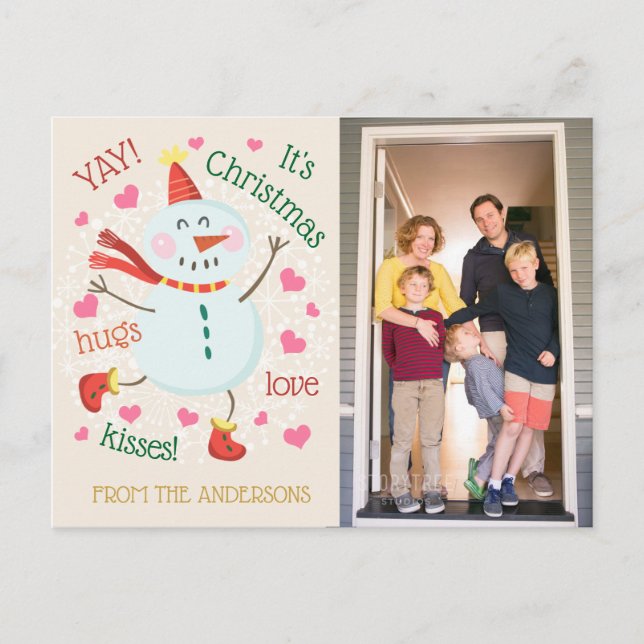 YAY its Chrismas Photo Hälsning Helg Vykort (Framsida)