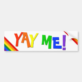 YAY MIG! Gay prideregnbågebildekal Bildekal