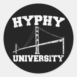 Yay område för Hyphy universiteten Runt Klistermärke