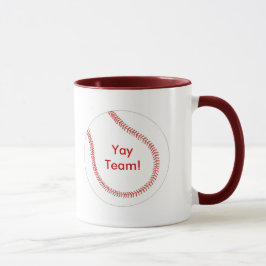 Yay Team, Anpassningsbar Baseball Mugg