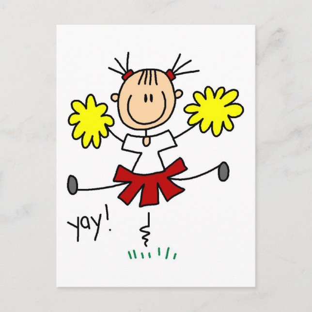 Yay Team Cheering Tshirts och Gifts Vykort (Framsida)