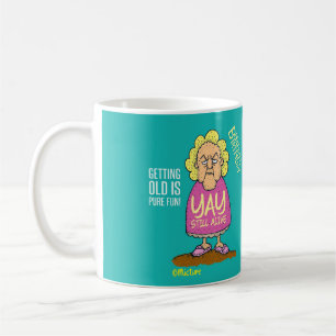 Yay vid liv stillbild - Grumpy blåtttecknad för Kaffemugg