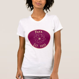 "Yaya" Blommigt farmor T Shirt