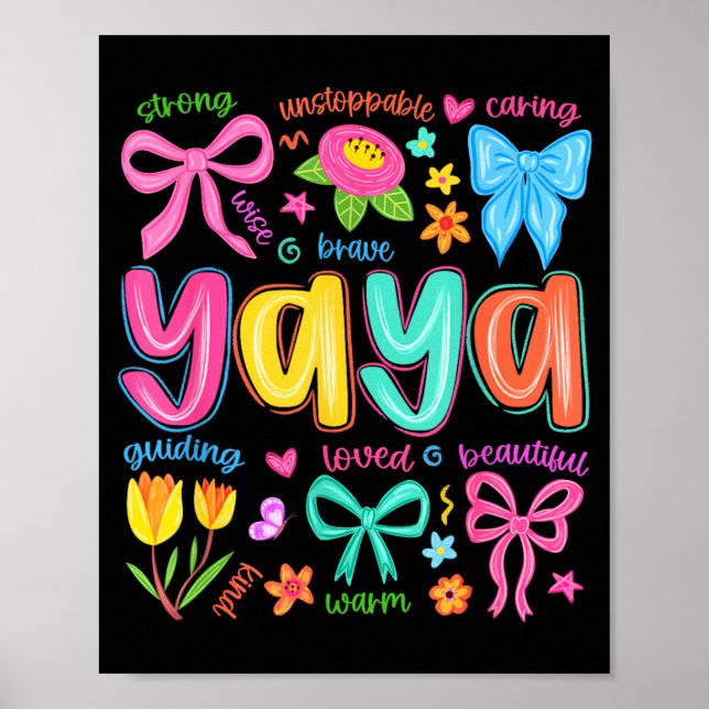 Yaya Bow Älskade Vacker Omsorgsfull Rolig Mors Dag Poster (Framsidan)