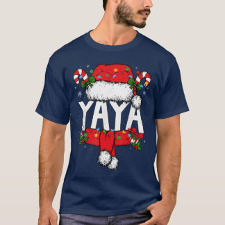 Yaya Christmas Pajama Santa Claus Family Matching  T Shirt