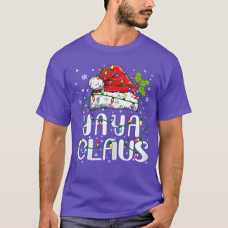 Yaya Claus Christmas Santa Hat Matching Family Xma T Shirt