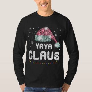 Yaya Claus jul Hat Diamond Pajama Family Mat T Shirt