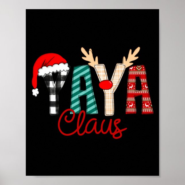 Yaya Claus Xmas Happy New Santa Claus Merry Christ Poster (Framsidan)