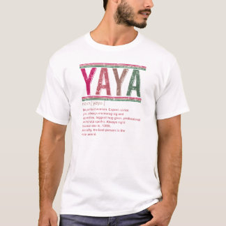 Yaya Definition Grandma Mors dag Retro Gift Wom T Shirt