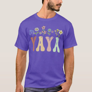 Yaya Gifts Women Wildflower Floral Design Yaya fri T Shirt
