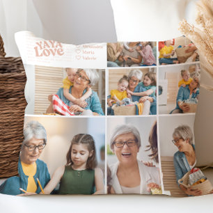 Yaya Kärlek Poetic Photo Collage Kudde