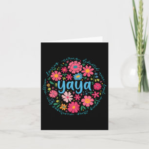 Yaya Mors dag för Grandma Wildblomme Blommigt Wom Kort