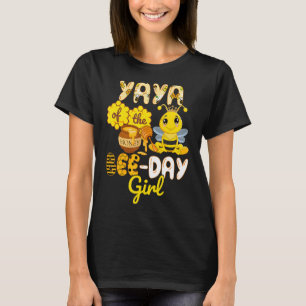 Yaya of the Bee Day Girl Bee Födelsedagsfest T Shirt