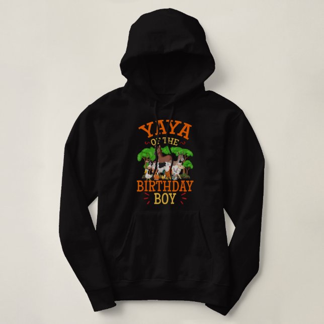 Yaya of the Birthday Boy Animal Farm Theme Bday Fa T Shirt (Design framsida)