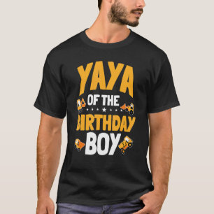 Yaya of the Birthday Boy Construction Worker Bday T Shirt