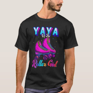 Yaya of the Roller Girl Roller Skating Birthday Pa T Shirt