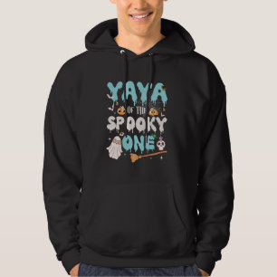 Yaya of the Spooky One Boy 1st Birthday Halloween Hoodie