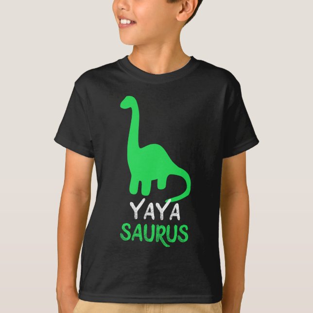 Yaya-saurus Funny Dino Dinosaur Yayasaurus T Shirt (Framsida)