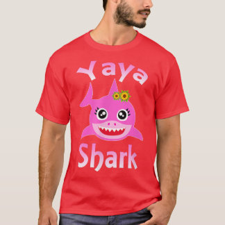 Yaya Shark grekiska Grandma Funny Shark T Shirt