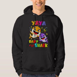 Yaya Shark Yaya Shark Family Mors dag Hoodie