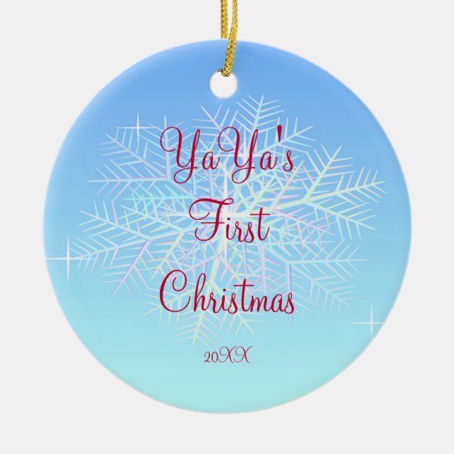YaYa's första jul snöflinga ornament (Framsidan)