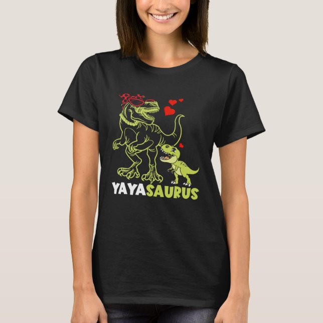 Yayasaurus Yaya Dinosaur Rex Mor-dagen T Shirt (Framsida)
