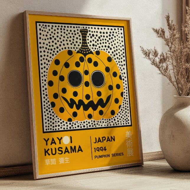 Yayoi Kusama Abstract Pumpkin Retro Exhibition Poster (Skapare uppladdad)