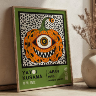 Yayoi Kusama Abstrakt Pumpa Färgrik Utställning Poster