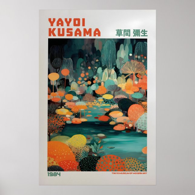 Yayoi Kusama Affisch - Abstrakt Yayoi Kusama (Framsidan)