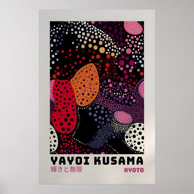 Yayoi Kusama Affisch - Abstrakt Yayoi Kusama Print (Framsidan)