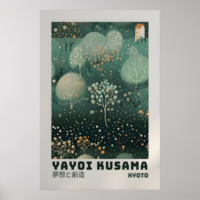 Yayoi Kusama Affisch - Abstrakt Yayoi Kusama Print (Framsidan)