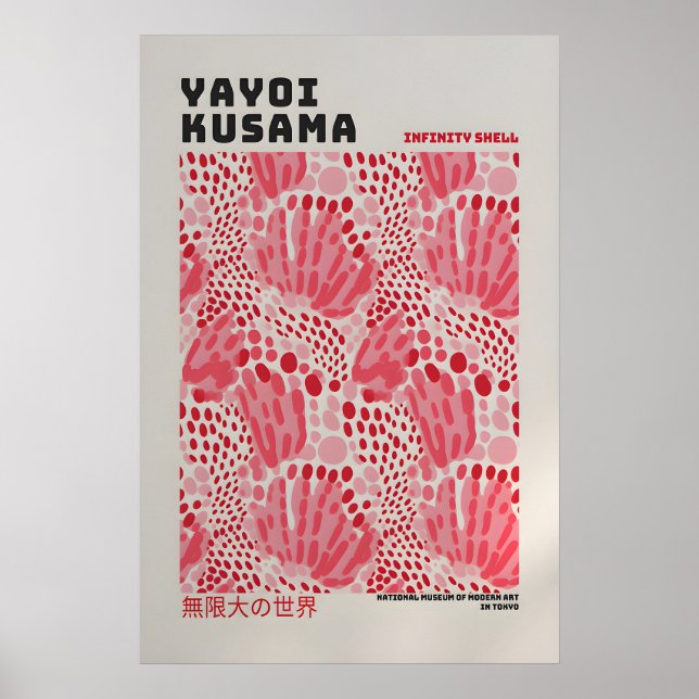 Yayoi Kusama Affisch - Abstrakt Yayoi Kusama Print (Framsidan)