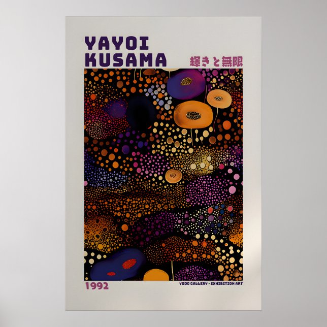 Yayoi Kusama Affisch - Abstrakt Yayoi Kusama Print (Framsidan)