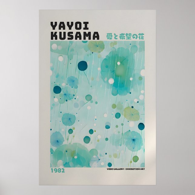Yayoi Kusama Affisch - Abstrakt Yayoi Kusama Print (Framsidan)