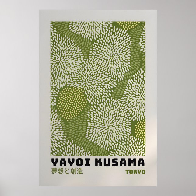 Yayoi Kusama Affisch - Abstrakt Yayoi Kusama Print (Framsidan)