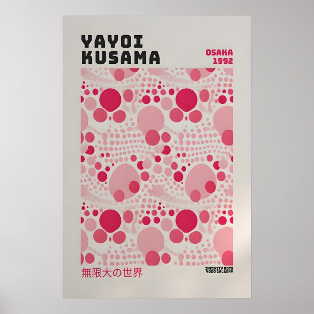 Yayoi Kusama Affisch - Abstrakt Yayoi Kusama Print (Framsidan)